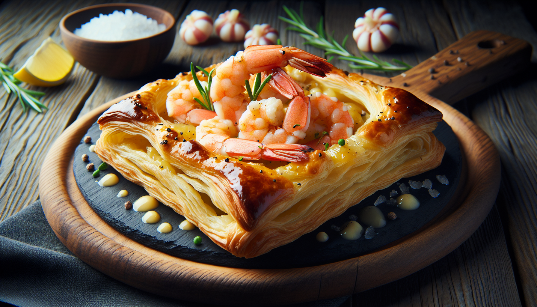 pasta sfoglia con gamberi